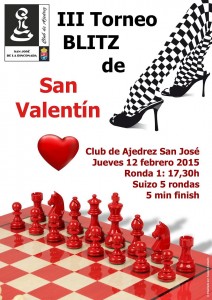 III Torneo Blitz de San Valentín @ Club de Ajedrez San José