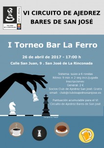 Cartel I Torneo Bar La Ferro