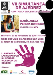 VII Simultánea Contra la Violencia de Género @ Club de Ajedrez San José